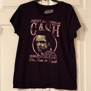 Johnny Cash Black Graphic Tee - The Man in Black